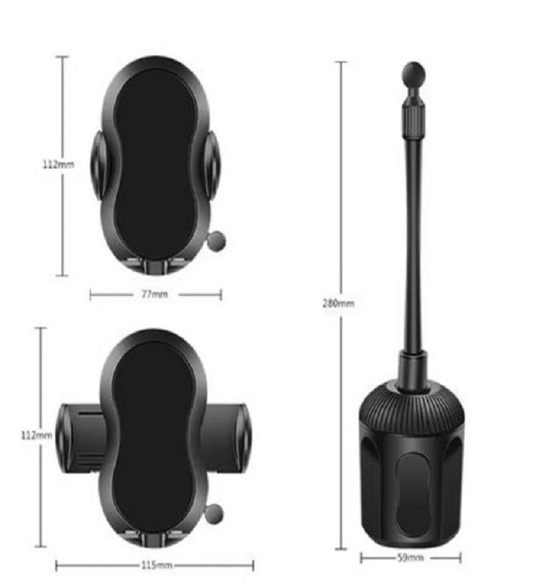 360度カップホルダーカーフォンホルダーマウント調整可能なスマート携帯電話ブラケット耐久性のあるスタンド