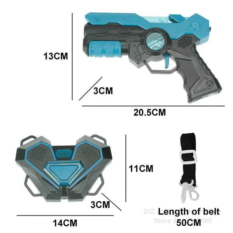 Pistoolspeelgoed Lasergame Game Battle Gun Set Elektrisch Infrarood speelgoedgeweren Laserpistool voor kinderen voor kinderen Jongens Indoor Outdoor Sport 240307