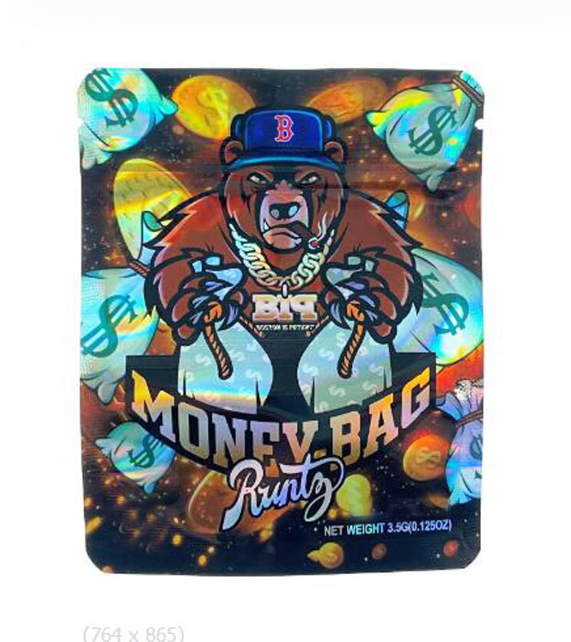 3.5g Backpack Boyz Runty Mylar Bags Runtz Packaging Gelato Zerbert Special Die Cut Shaped Stand up Pouch Smell proof Zipper Dry Herb Flower Retail Packages bag