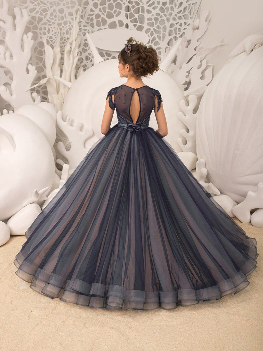 2024 vestidos da menina de flor tule beading appliqued pageant vestidos para meninas primeira comunhão vestidos crianças