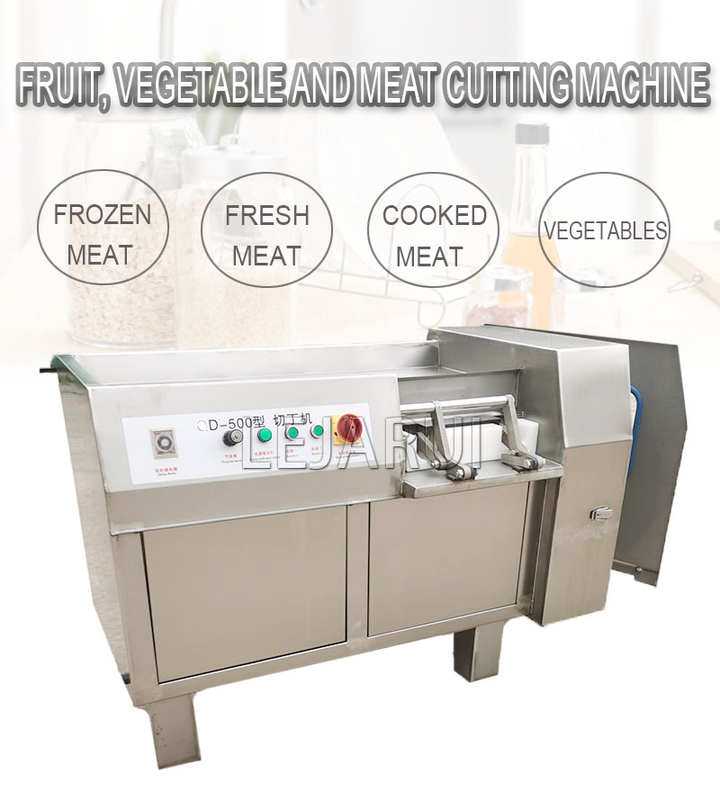 Máquina de corte industrial de cubos, vegetais e frutas, máquina elétrica automática de corte de carne