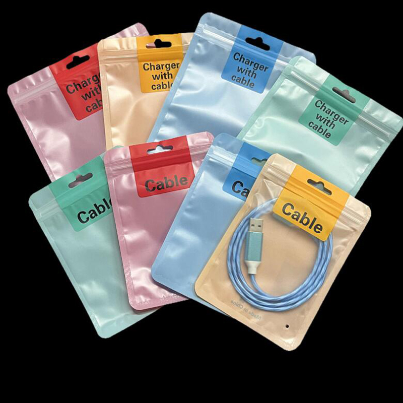 15*18cm 12*17cm plastic empty packaging bag for phone accessories display retail package bag for iphone cable charger 2 in opp clear bags