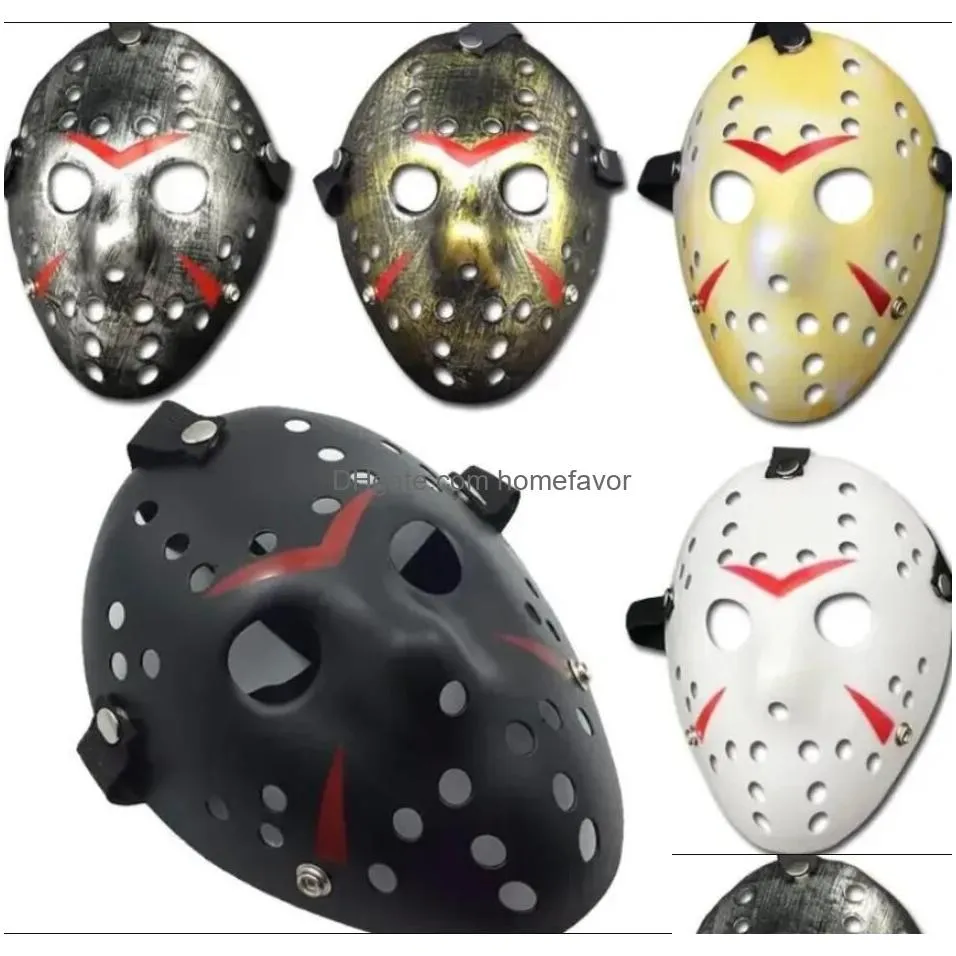 wholesale masquerade masks jason voorhees mask friday the 13th horror movie hockey mask scary halloween costume cosplay plastic party masks