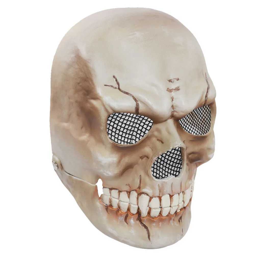 Masques de créateurs Halloween en mouvement bouche mobile masque de crâne cosplay horreur sanglante squelette tueur démon casque en plastique maison hantée accessoires de fête