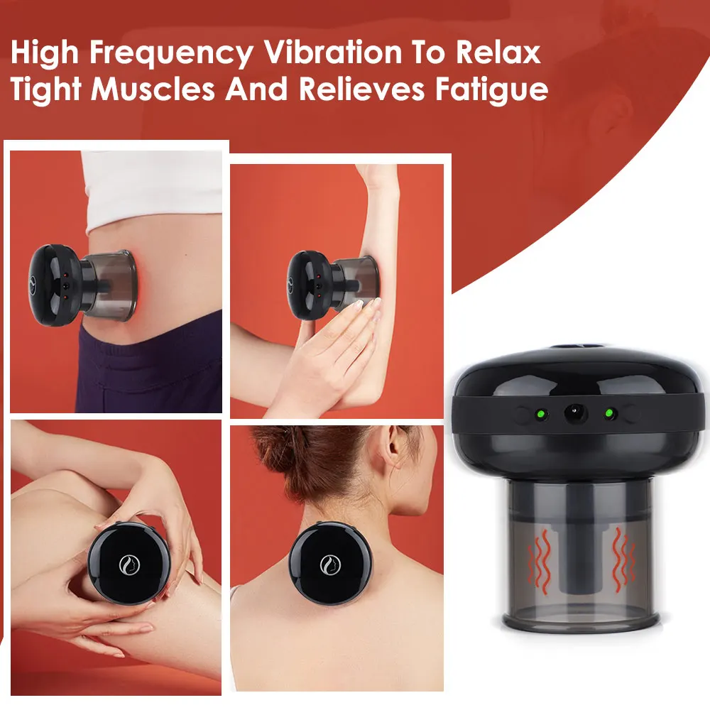 Massager Smart Vacuum Suction Cup Cupping Therapy Massage Jars Anticellulite Massager Body Cups Rechargeable Fat Burning Slimming Device