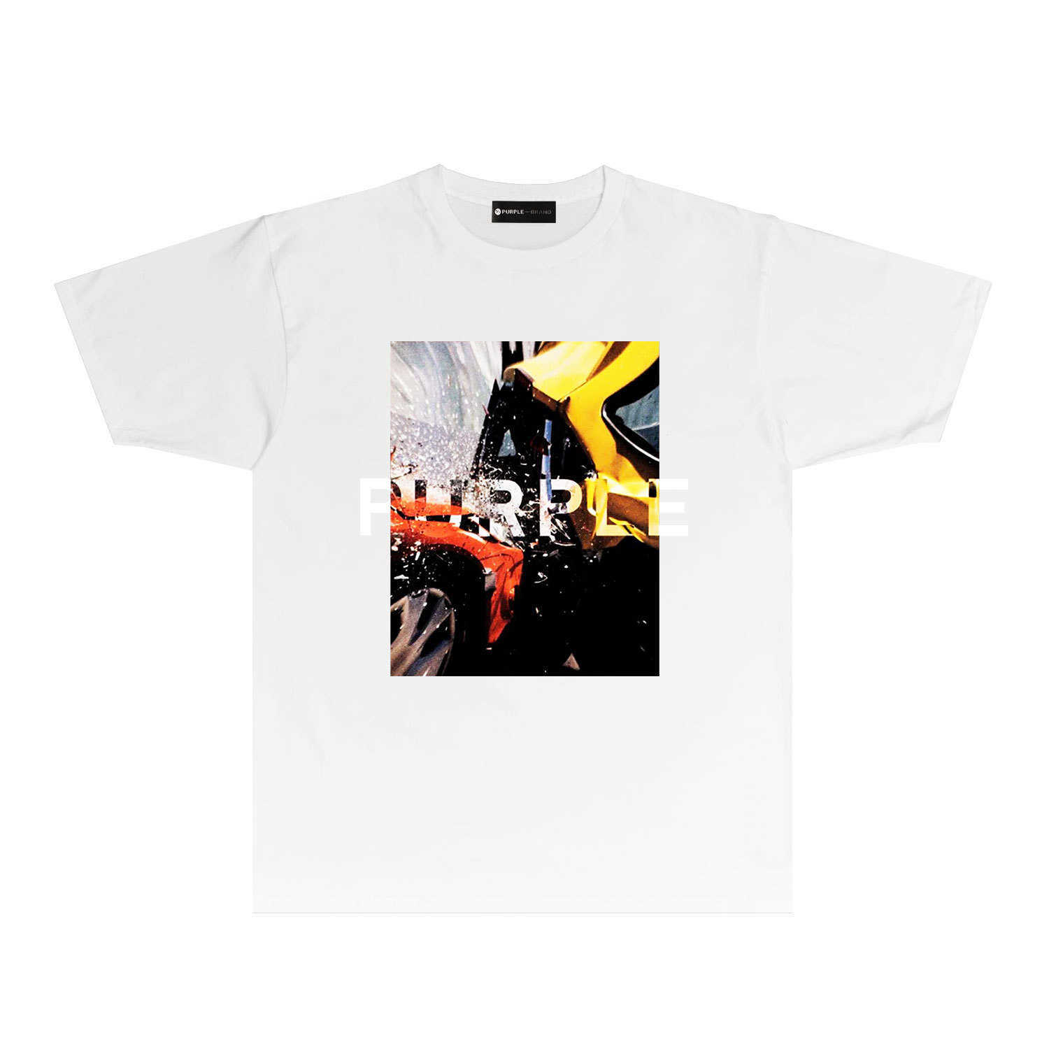 Långvarig trendig varumärke lila varumärke t-shirt kortärmad t-shirt shirt1j7p
