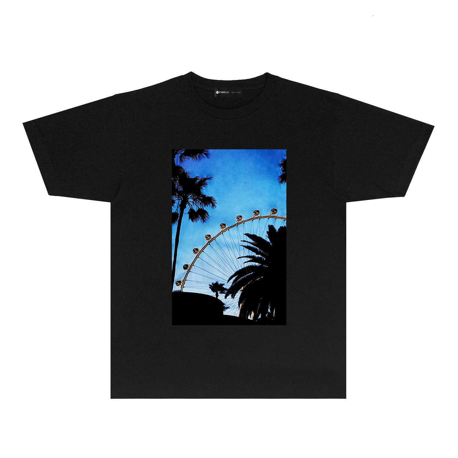 Långvarig trendig varumärke lila varumärke t-shirt kortärmad t-shirt shirtzhp1