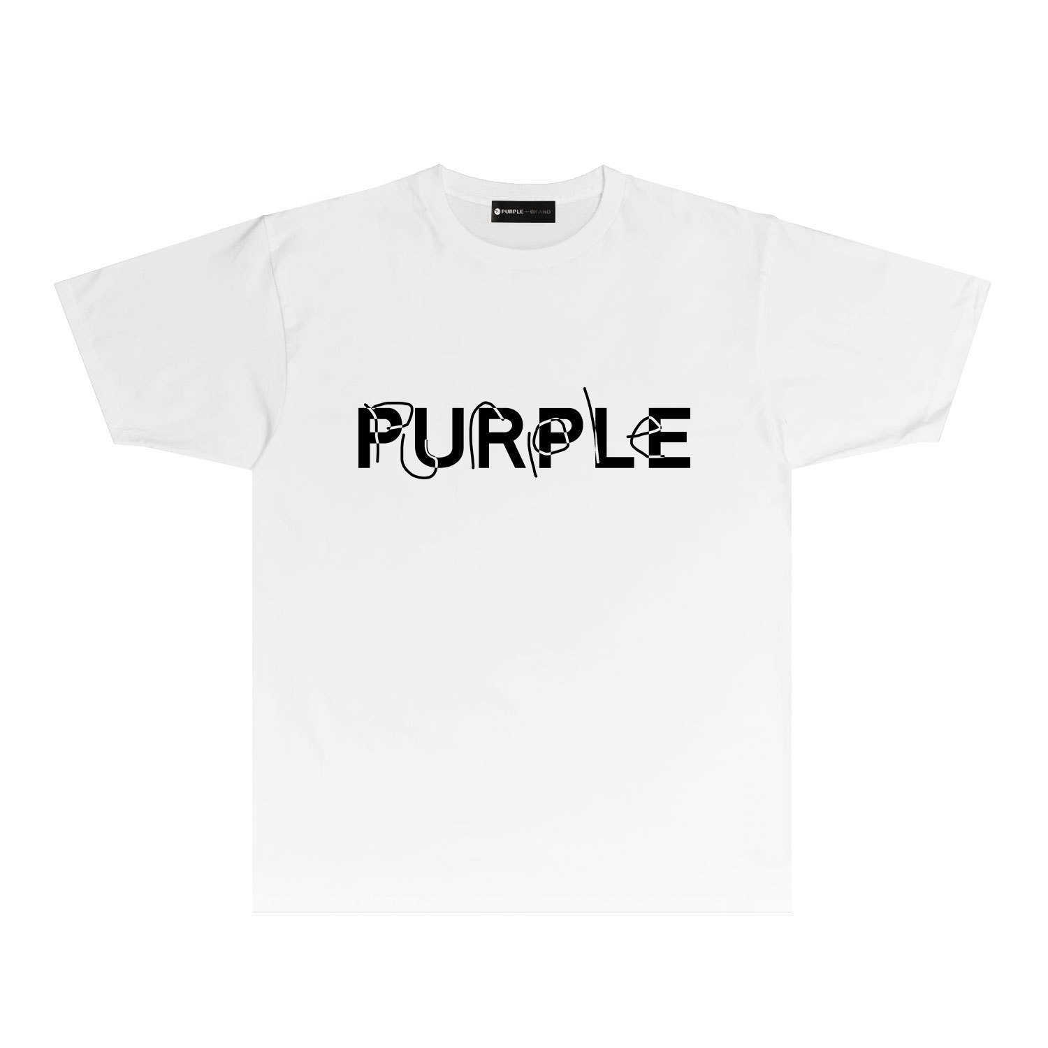 Luxur T-shirt homme Long terme marque tendance violet marque T-shirt manches courtes Shirti0lv