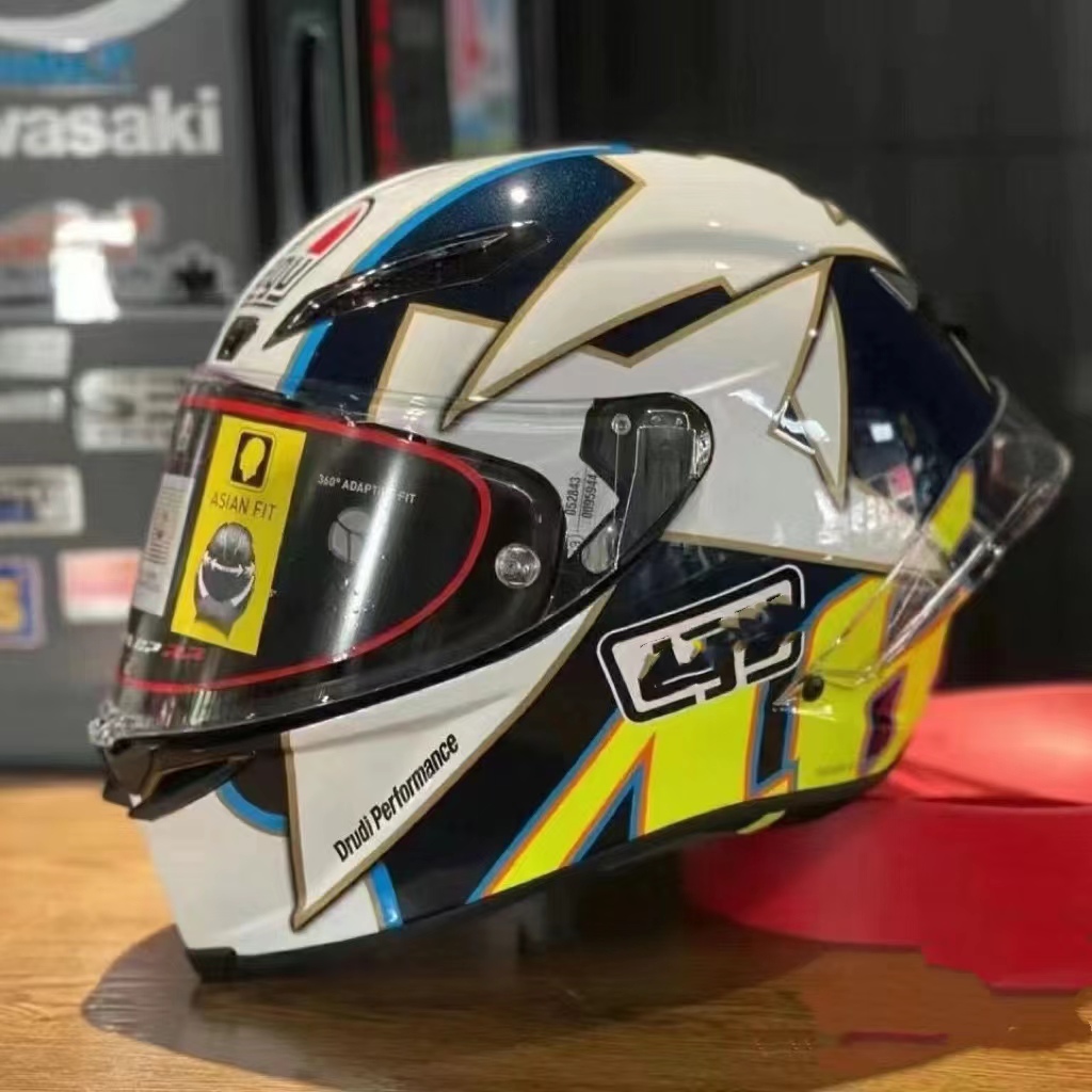 Casco de motocicleta de cara completa Pista GP RR título mundial 2003 manos visera antiniebla hombre montando coche motocross casco de moto de carreras