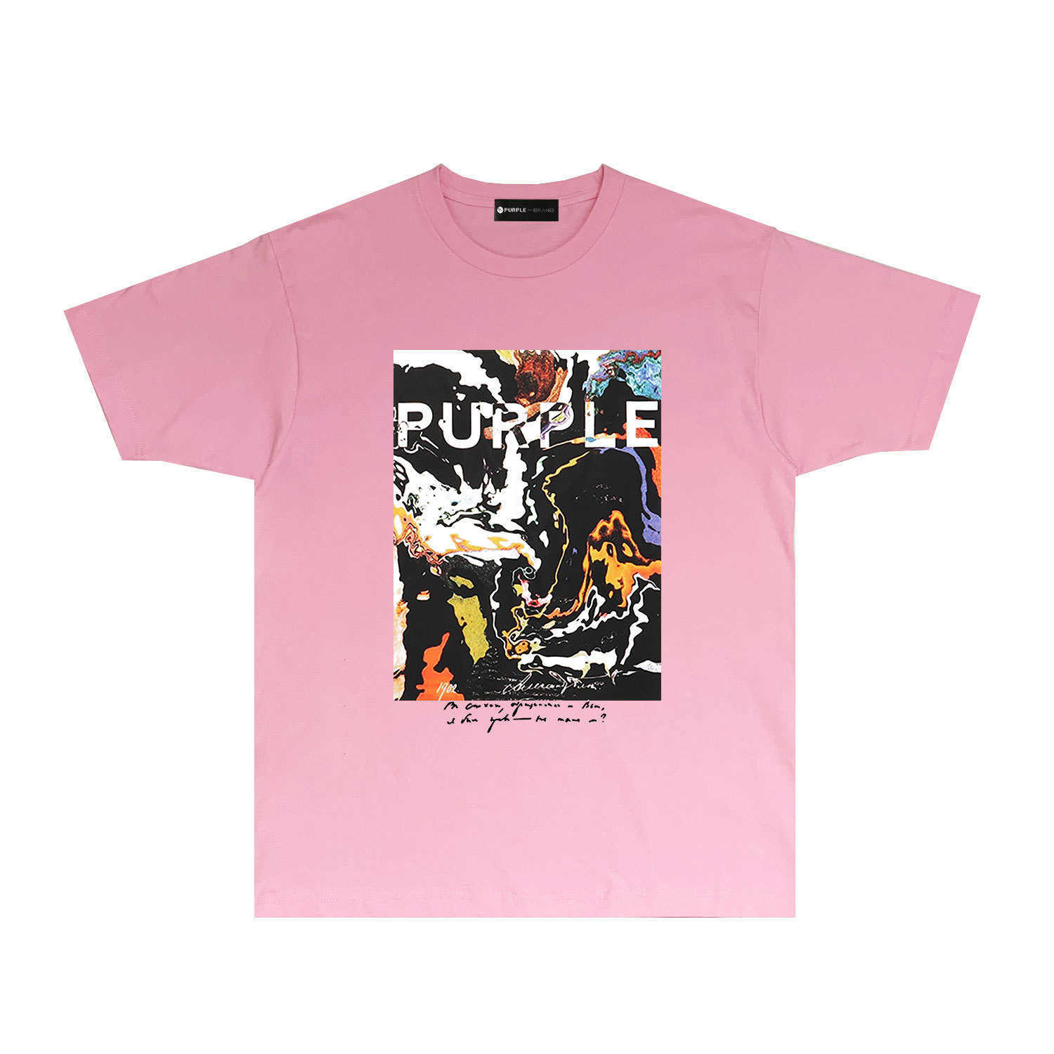 Długotrwałe modne marki fioletowa marka T-shirt z krótkim rękawem koszulka koszulka