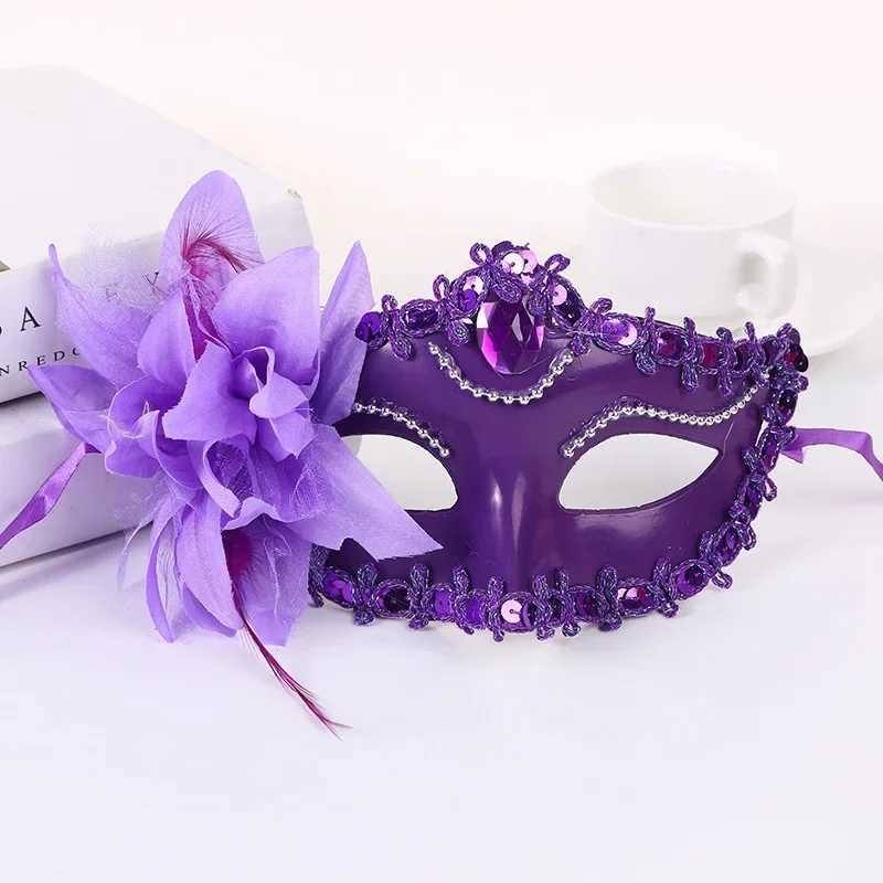 Masques de créateurs Halloween Princesse Demi-Masque Masque Mascarade Boule Lily Fleur Masque Fête Princesse Robe Sexy Masque