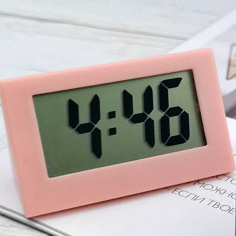 Other Clocks Accessories Mini Triangle Digital Lcd Tabletop Clock Car Vehicle Dashboard Clock Desk Time Small Clock Home Office Desktop Table ClockL2403