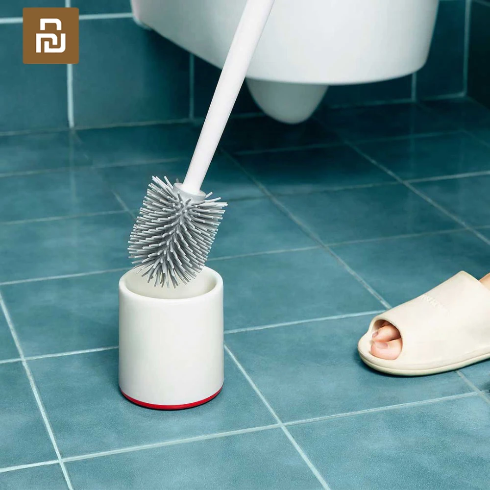 Original-Xiaomi-MIjia-Yijie-TPR-Toilet-Brushes-and-Holder-Cleaner-Set-Silica-Gel-Floor-standing-Bathroom (2)