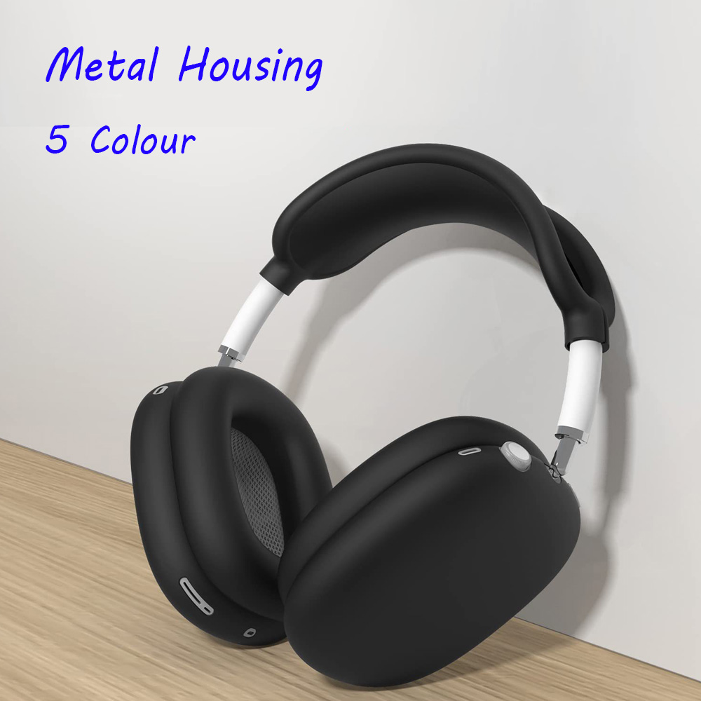 For Metal Housing Airpods Max Headphones Earphones Accessories Colorful TPU Silicone Waterproof Protective case AirPod Maxs Metallic Alloy Ear Cap Headset cover