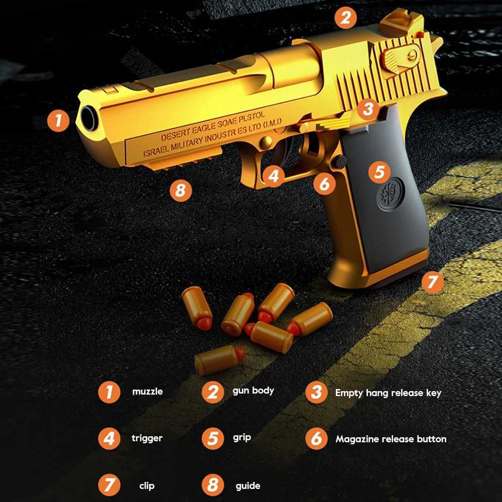 Gun Toys Gun Toys 2023 Tomatic Toy Toy Launch Gun Desert Eagle Gun Broud Bullets Bullets للأولاد الذين يلعبون هدايا في الهواء الطلق 2400308