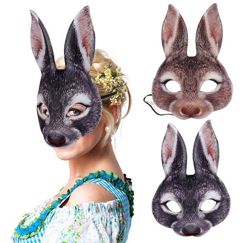 Projektant Maski Halloween 3D Tiger Pig Mask Mask Mask Party Cosplay Cosplay Akcesoria Propatry Unisex Zwierzęta Pół maski na twarz