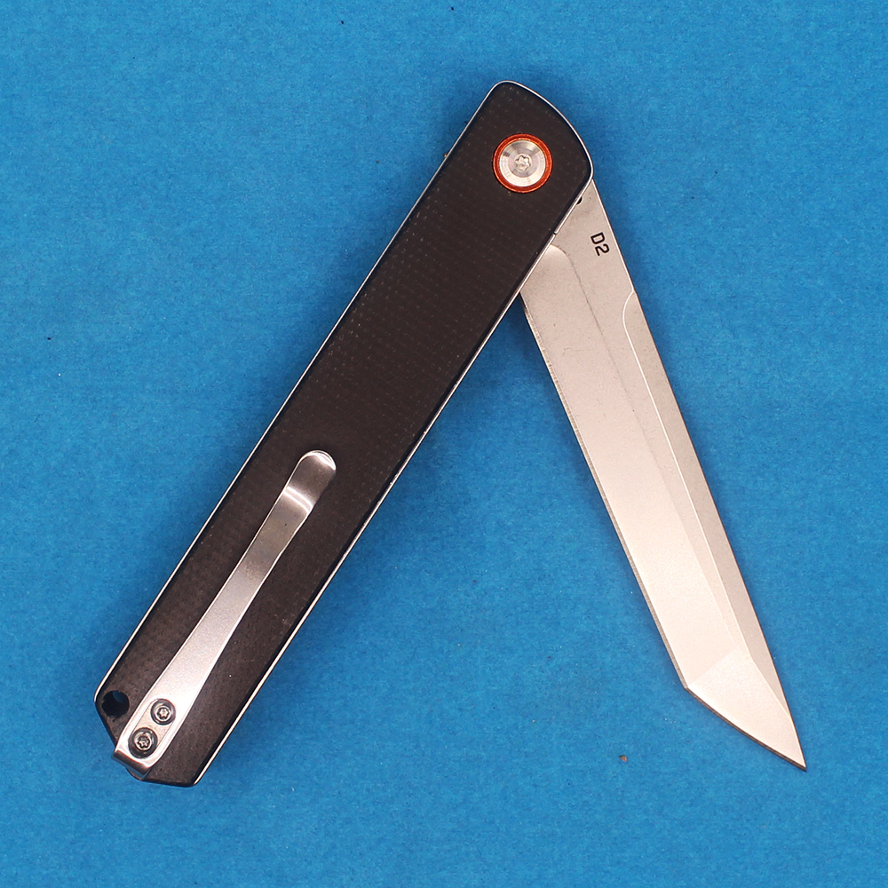 Speciale aanbieding M3051 Flipper zakmes D2 Stone Wash Tanto Point Blade CNC Micarta met staalplaathandgreep Kogellagerring Outdoor EDC-zakmessen