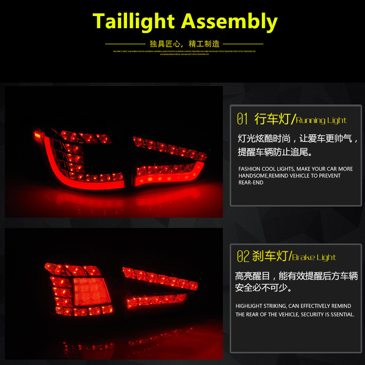 Lâmpada de cauda para kia sportage r led sinal de volta lanterna traseira 2012-2015 luz de freio de corrida traseira acessórios automotivos