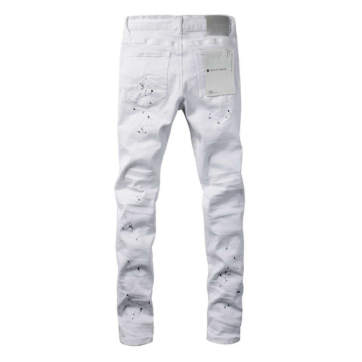 Purple Brand jeans American High Street peinture blanche en détresse 9021