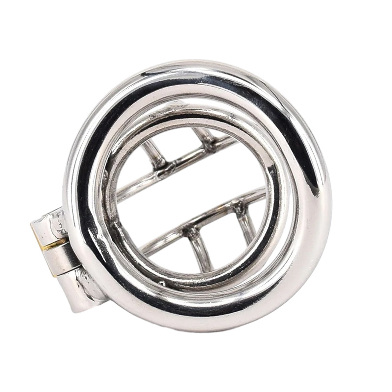 Super Small Male Chastity Device Stainless Steel Mens Cock Cage Metal Penis Restraint Locking Cockring BDSM Bondage Adult Game Sex Toy