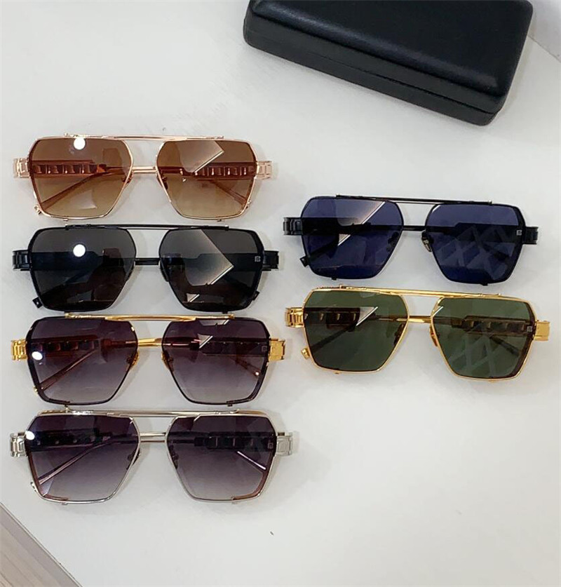 Nouveau design de mode lunettes de soleil pilotes de forme carrée BPS155 monture en métal style simple et généreux lunettes de protection UV400 extérieures haut de gamme