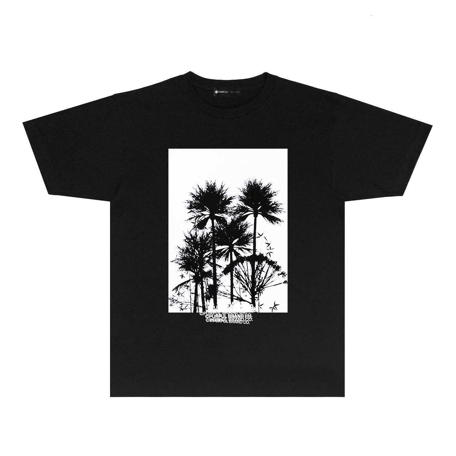 Långsiktigt trendigt varumärke lila märke t-shirt kort ärm t-shirt shirtvefc