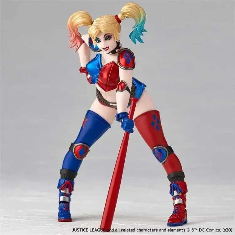 만화 인물 Harley Quinn Yamaguchi 입상 할리 Quinn Joker 움직임 ​​입상 할리 린 퀴젤 모델 15cm GK 컬렉션 장난감 생일 선물 240311