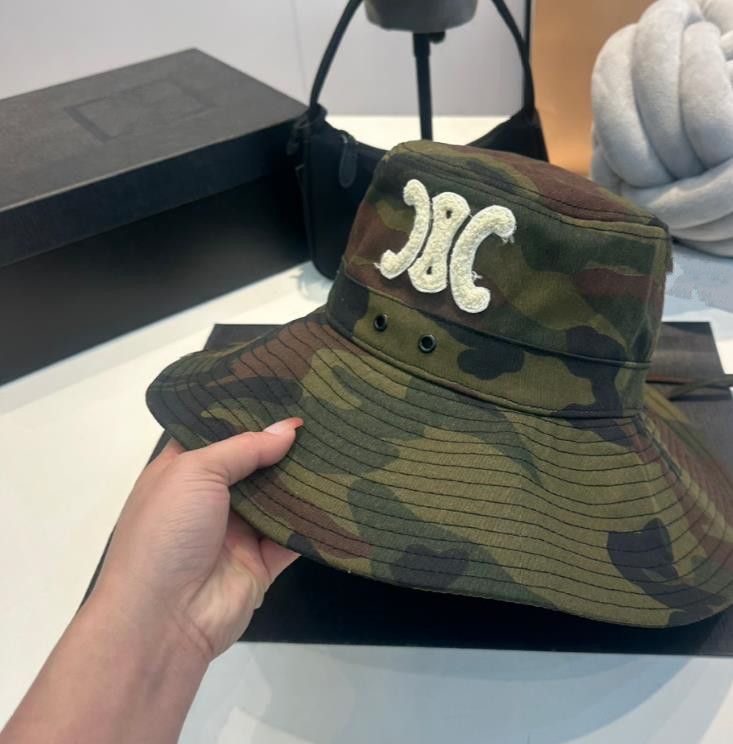 Designer Bucket Hat Luxe Nouveau Ajusté Camouflage Coton Bord Chapeaux Lettre Casquettes Chapeaux Hommes Ajusté Pêcheur Plage Cap Livraison Gratuite