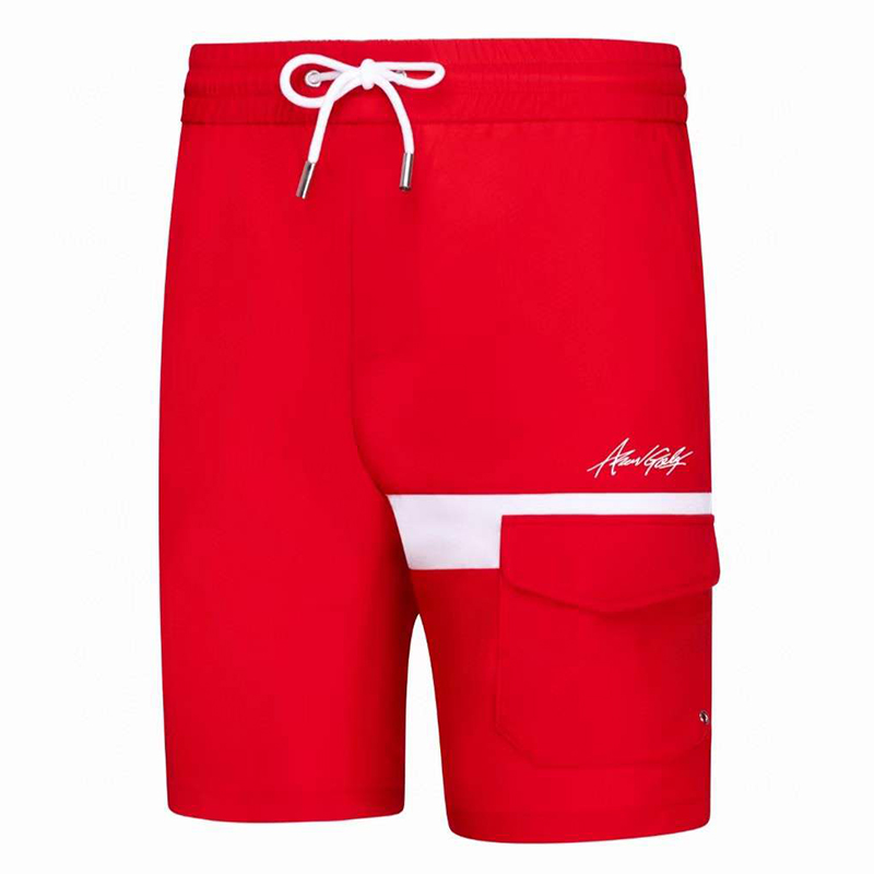 Men's Golf Summer New Sports Shorts Outdoor Elastic Waist Casual Shorts Men's Thin Breathable Contrast Colored Five Marks Pants