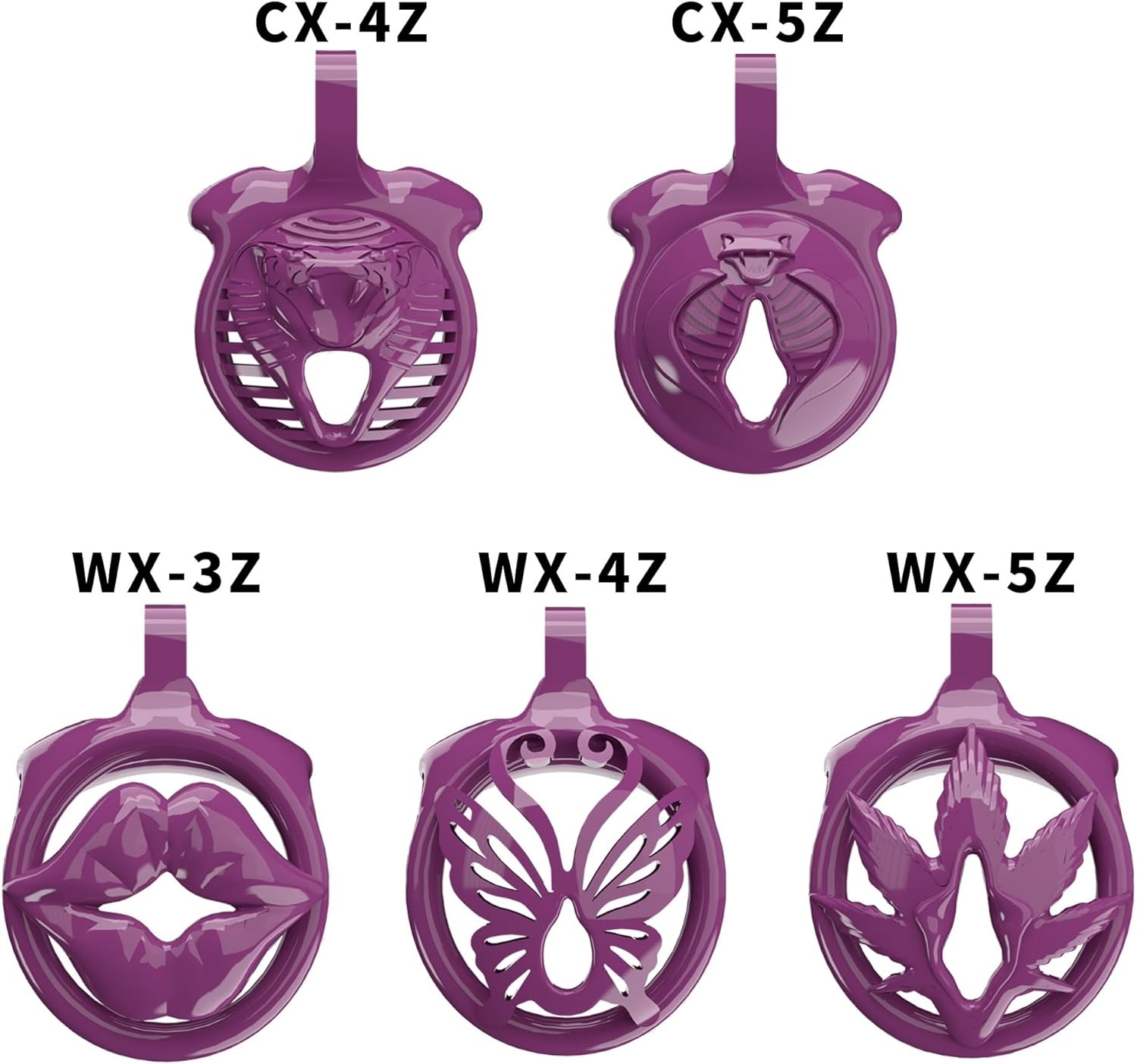 Sissy Chastity Cage for Men Purple Chastity Devices Lock Design Small Chastity Cage Male Penis Cage Cock Cage BDSM Toys for Couples Sex Purple WX-4