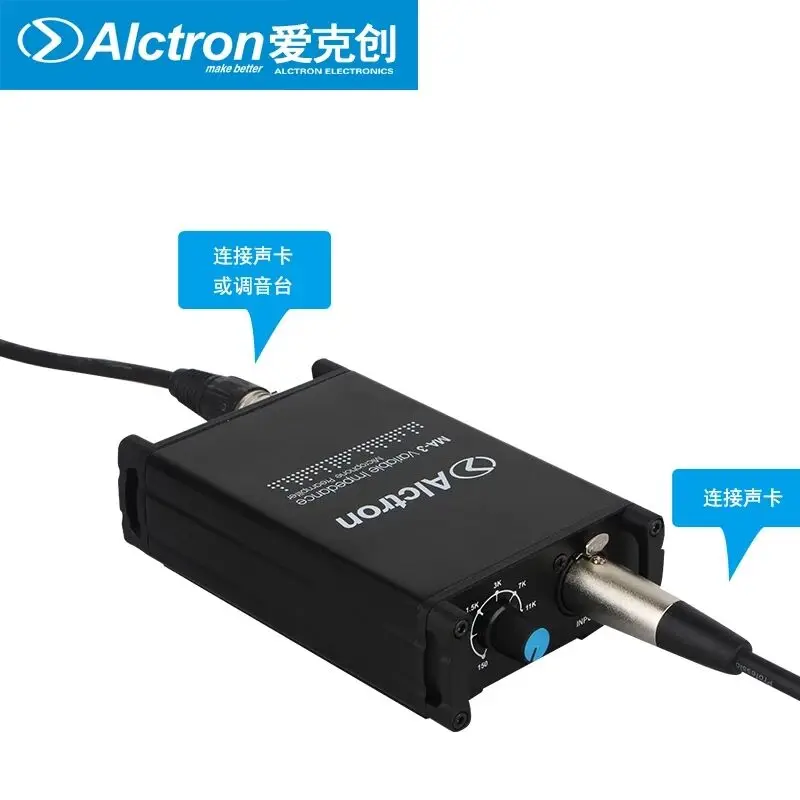 Mikrofone Alctron MA3 Passiver dynamischer Mikrofonvorverstärker aus Aluminium, Mikrofonvorverstärker, Verstärkerkanalzüge