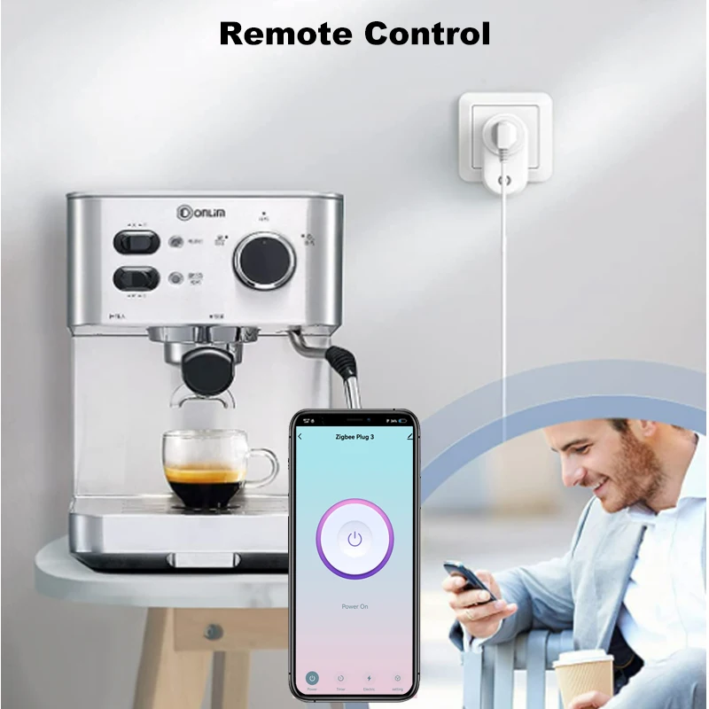 Kontroll Tuya Smart Life Zigbee Socket au US UK Plug KWh Energy Monitor Meter 16A Timing App Remote Control fungerar med Google Home Alexa