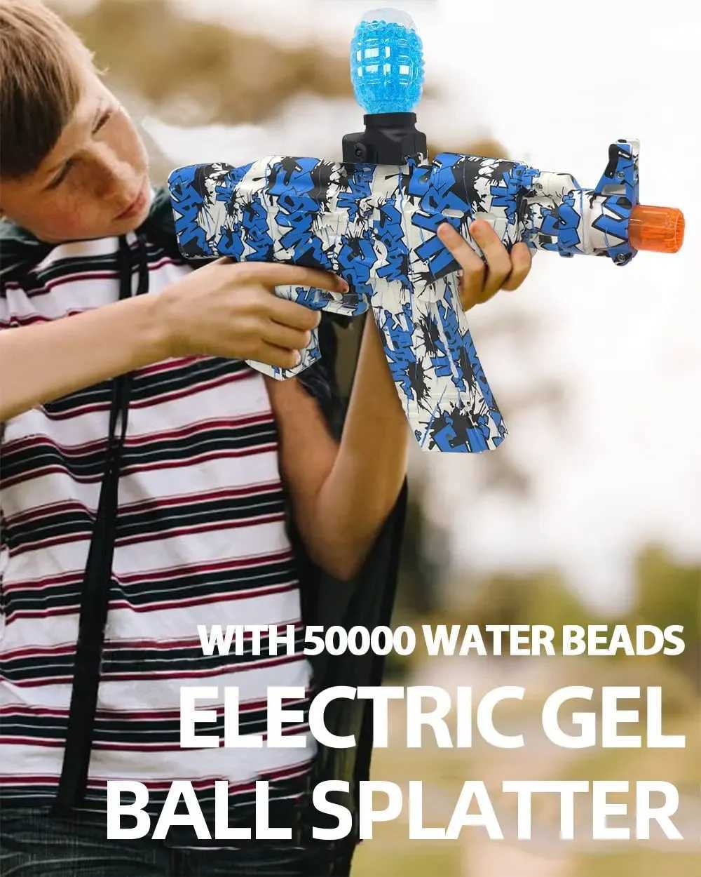 Gun Toys Gun Toys AKM-47 Automatic Water Spray Gun And Spray Gel Outdoor With 5000 Crystal Balls For Kids Gift 2400308