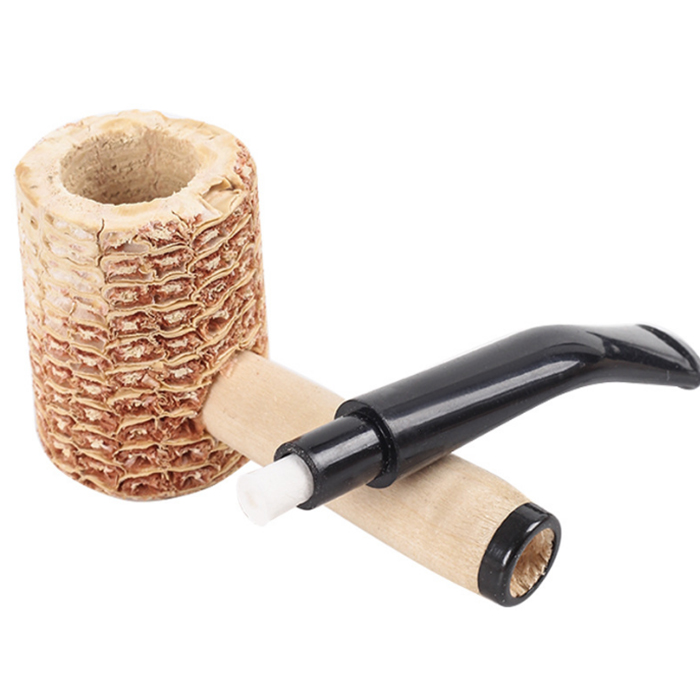 Corn Cob Pipe Disposable Natural Corncob pipe Hammer Spoon Cigarette Filter Pipes Tools Accessories 145mm Length