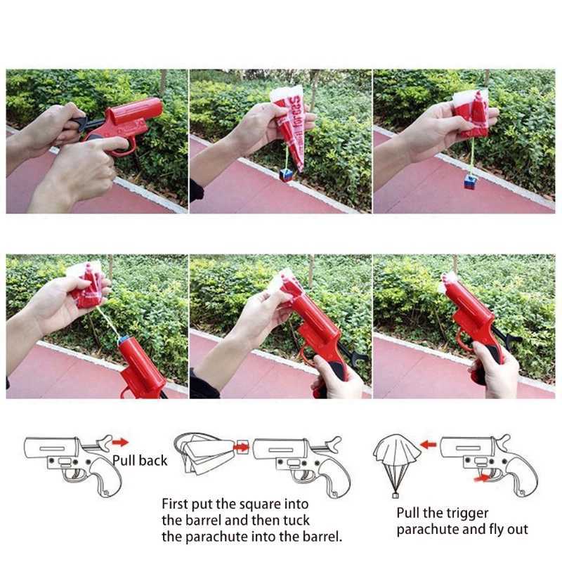 銃のおもちゃ銃おもちゃ現実的なシグナルガンパラシュートゲーム家族教育ミニチュアおもちゃ新しいおもちゃを発射するおもちゃセット2400308