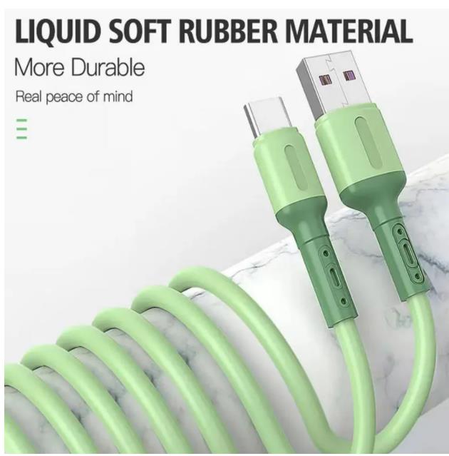 Nouveau câble USB de type C en silicone liquide souple 3A Câbles micro USB Tablette de téléphone Android Charge rapide Cordon de date mobile 1M 2M pour téléphone portable Samsung LG Xiaomi Huawei Android