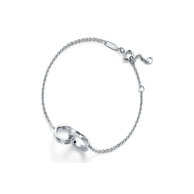 Designer tiffay and co Bracciale con design a doppio anello placcato in argento sterling 925, cravatta leggera, stella di lusso, stesso stile