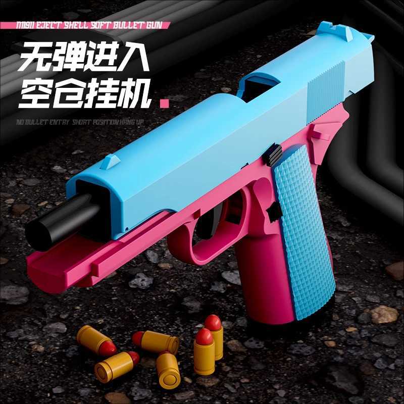 Gun Toys Gun Toys Luck M1911Automatic Gun Toy för mjuka projektilskal G18 Windgun Gun Children Shooting Gun Boy 2400308