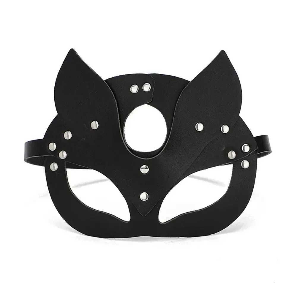 Sexmöbler sexiga lädermasker för kvinnor cosplay masker maskerad fest rekvisita för halva ansikts sex leksaker tillbehör sm vuxna spel leksaker leveranser l2403
