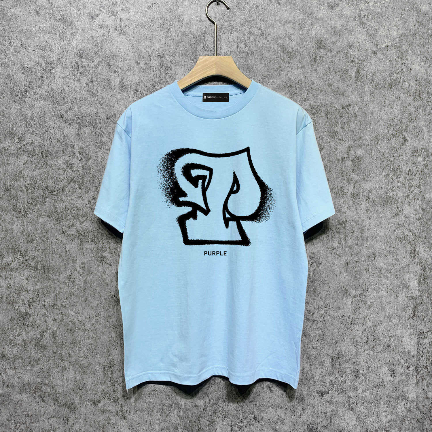 Долгосрочная модная брендовая футболка PURPLE BRAND T SHIRT с короткими рукавамиF5P3