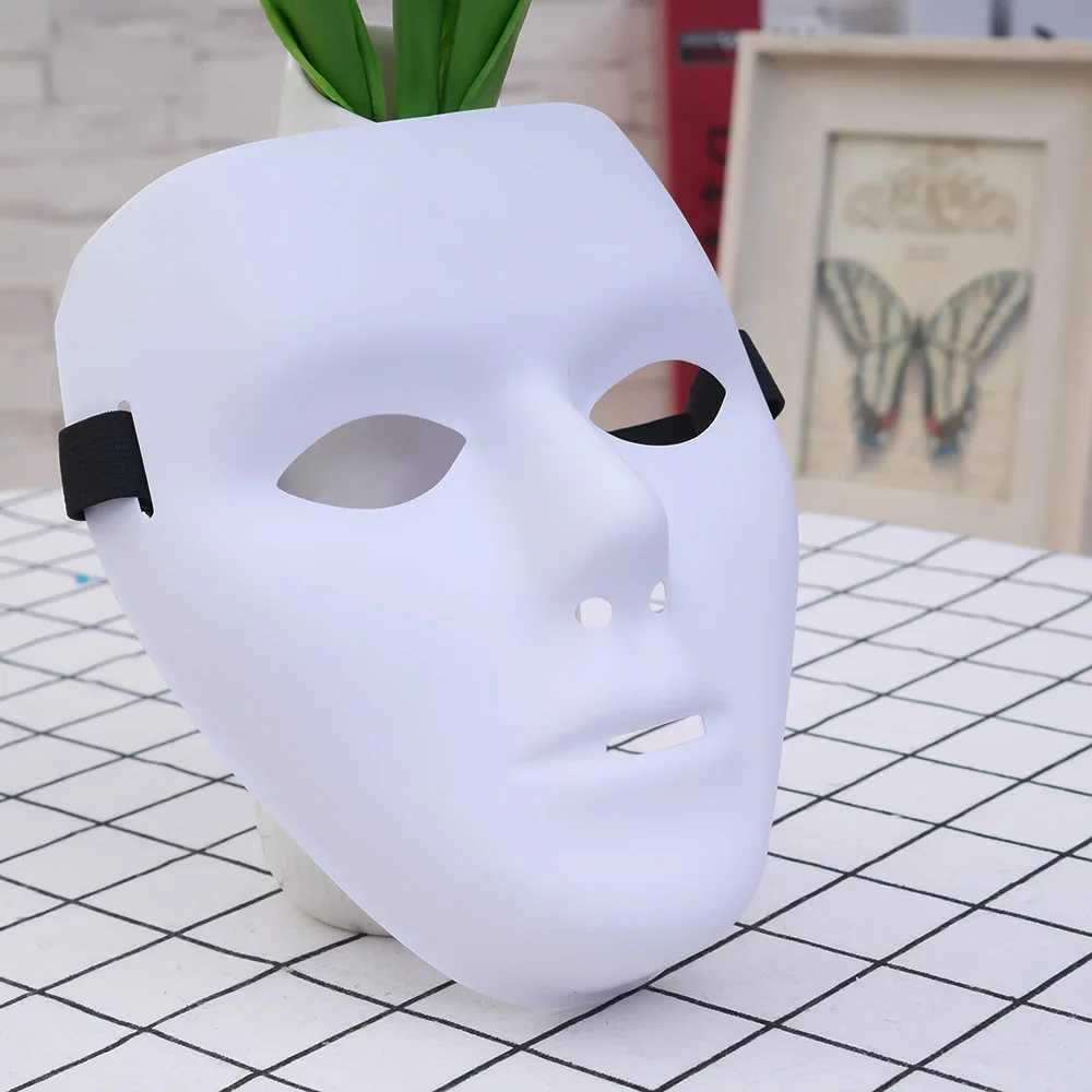 Designer Masks Halloween PVC White Face Mask Hip-hop Mens and Womens Dance Eyemasks Party Cosplay Costume Wedding Decoration Prop