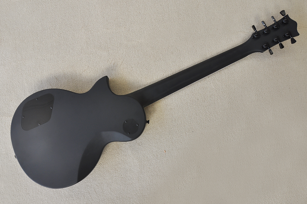 Guitare électrique à 7 cordes personnalisée en usine, avec touche en palissandre, matériel noir en placage d'érable, peut être personnalisée