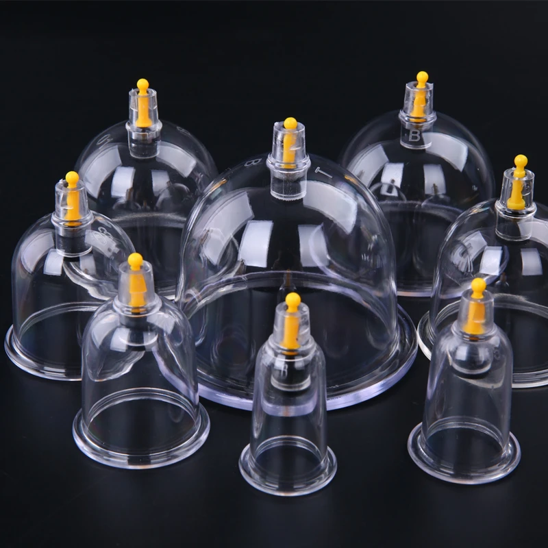 Massager Groothandel 30 stks/partij Hijama Cupping Cupping Cups Set Vacuüm Blikjes Hijama Banken Cupping Therapie Set Massage Zuignap Kit