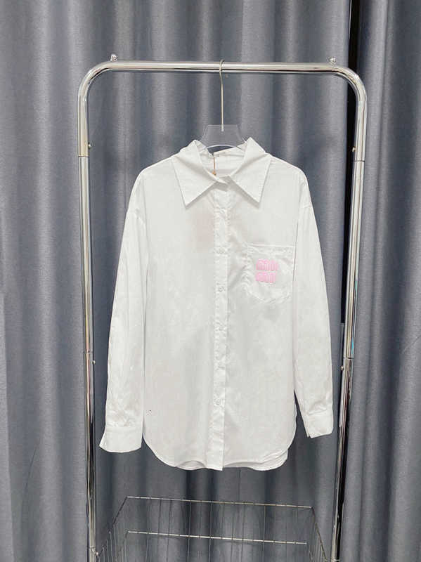 Koszulki damskie Designer MI Nanyou 24 wiosna/lato nowa koszula słodki wiatr ciężki przemysł haftowy wszechstronny top dla kobiet MP2H