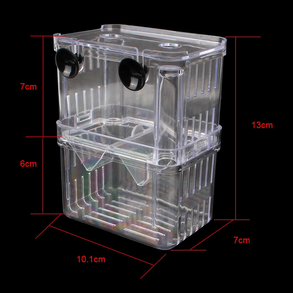 分離ボックス水槽繁殖ダブルデックペット用品インキュベーターホルダー水族館hatcheryアクリル透明240226