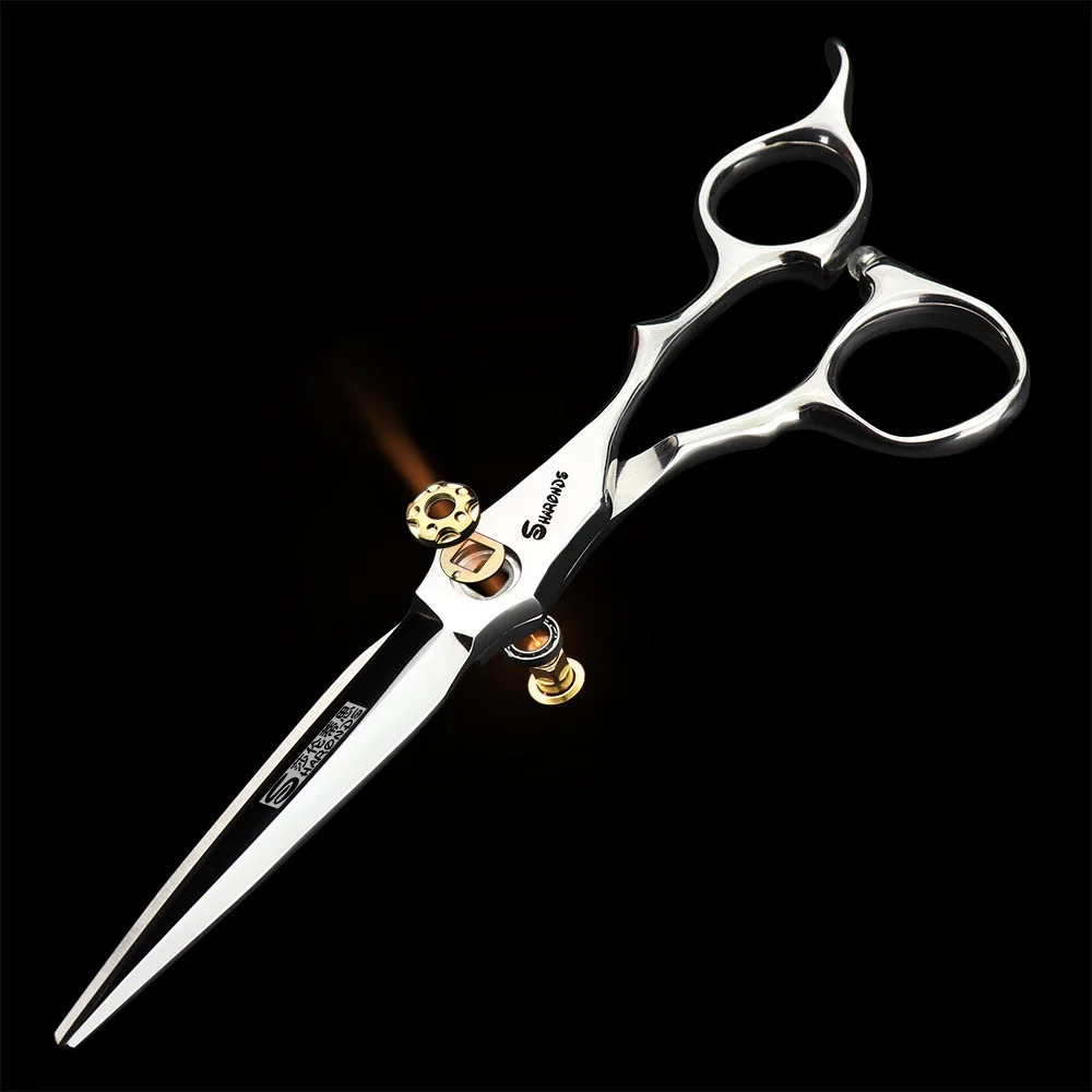 Japan 440C Hairdressing Scissors 5.566.577.5 Inch Scissors Beauty Salon Hairdressers Scissors Barber Scissors Sharp Wearable 240228