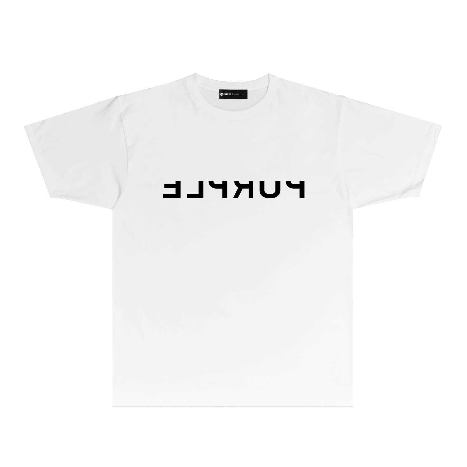 Uzun vadeli moda marka mor marka t shirt kısa kollu tişört gömlek jtzf