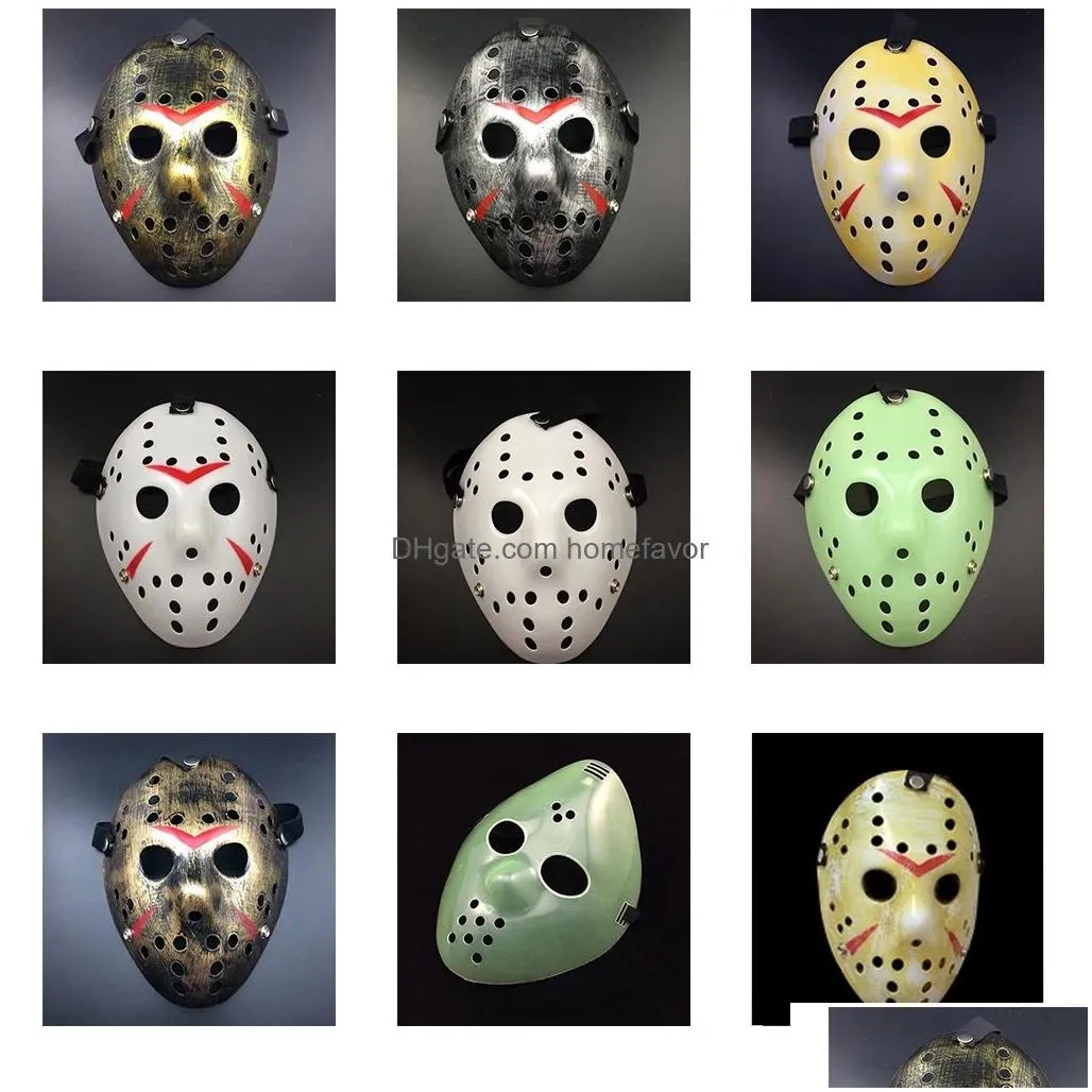 wholesale masquerade masks jason voorhees mask friday the 13th horror movie hockey mask scary halloween costume cosplay plastic party masks