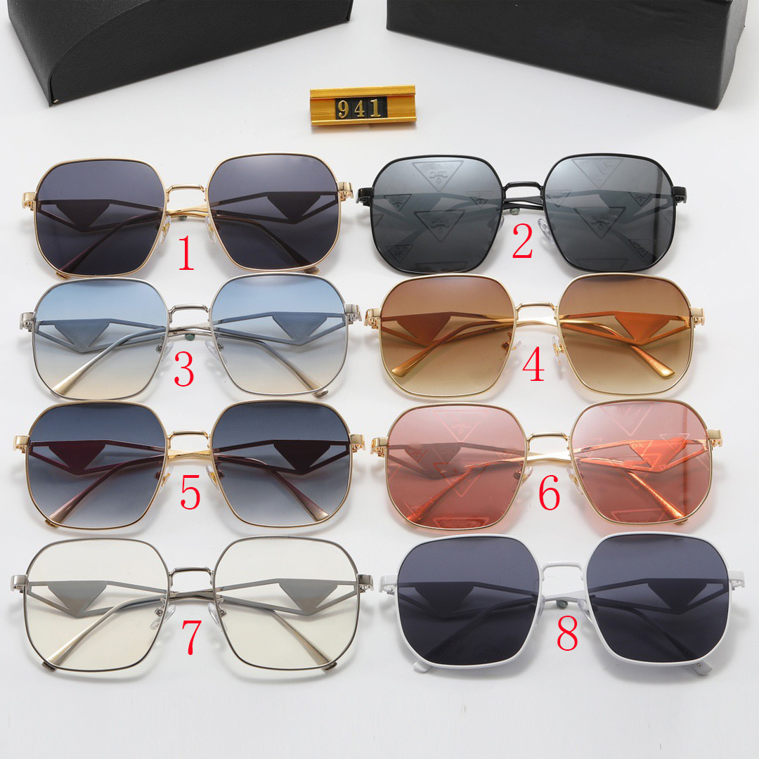 Sonderangebot Designer Sonnenbrille Klassische Brillen Goggle Outdoor Strand Sonnenbrille Für Mann Frau Mix Farbe Optional Dreieckige unterschrift