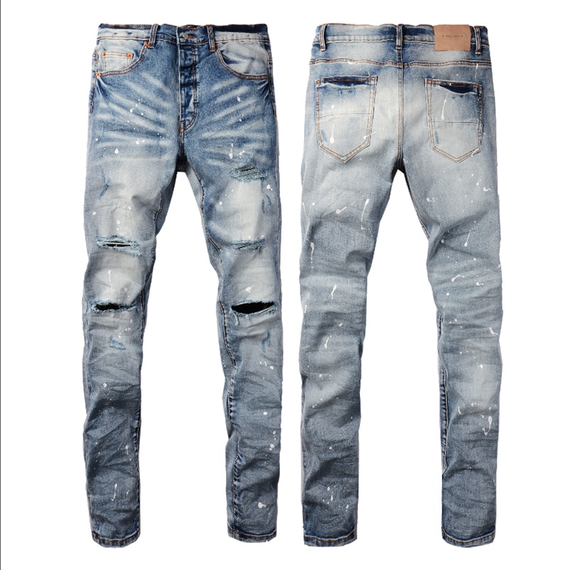 AA-88 Nouveaux Jeans Hommes De Luxe Designer Denim Jeans Pantalons Trous Pantalon Biker Vêtements Pour Hommes {La couleur envoyée est la même que la photo}